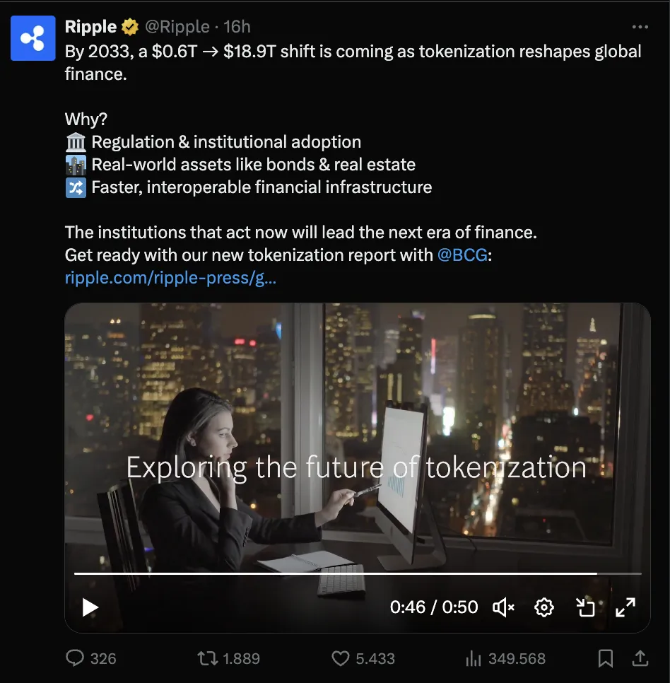 ripple-the-rwa-market-will-grow-to-189-trillion-by-2033 Ripple：到 2033 年 RWA 市场将增长至 18.9 万亿美元